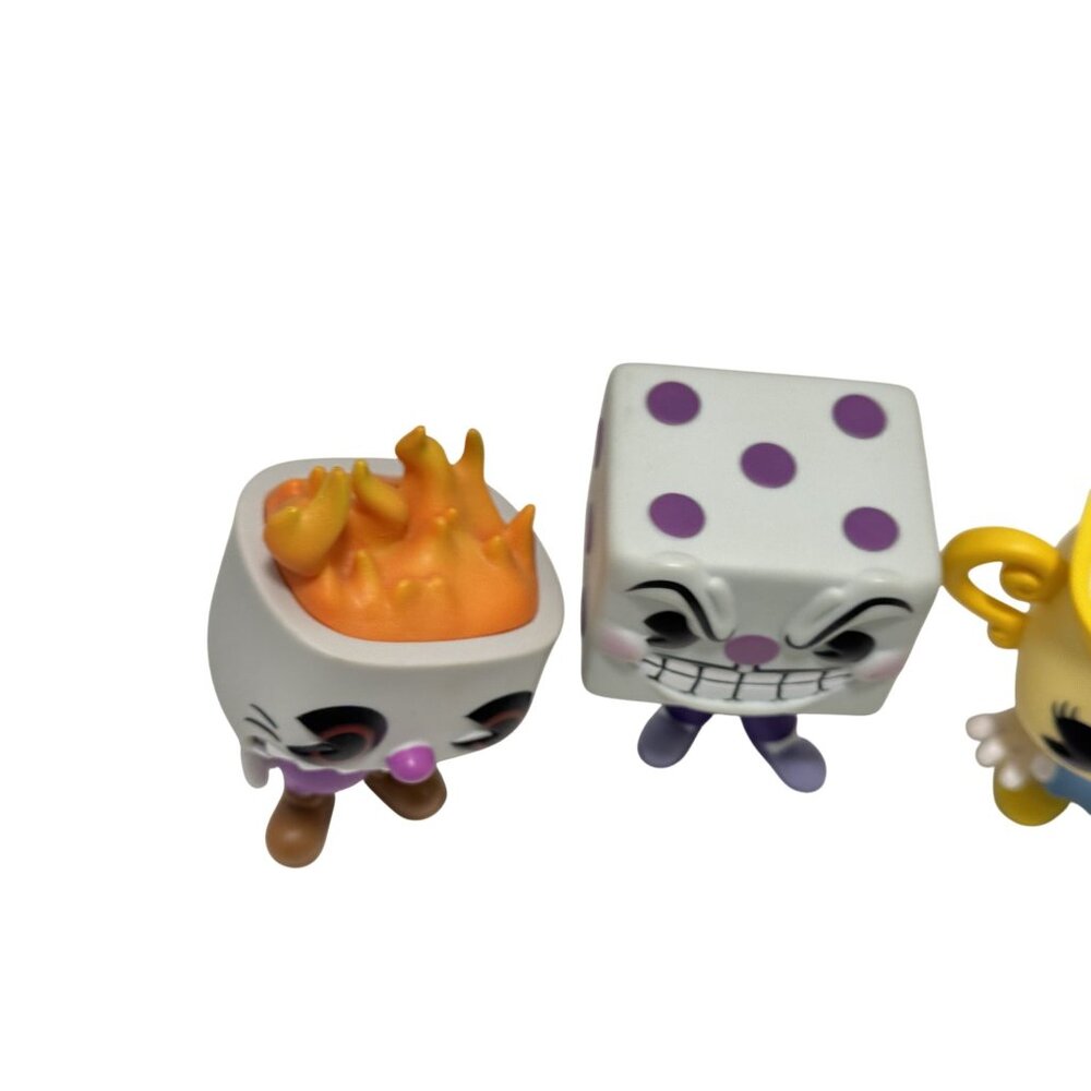 Funko Cuphead Characters Set - White, Black, Yellow, Purple, Brown - Picture 5 of 8